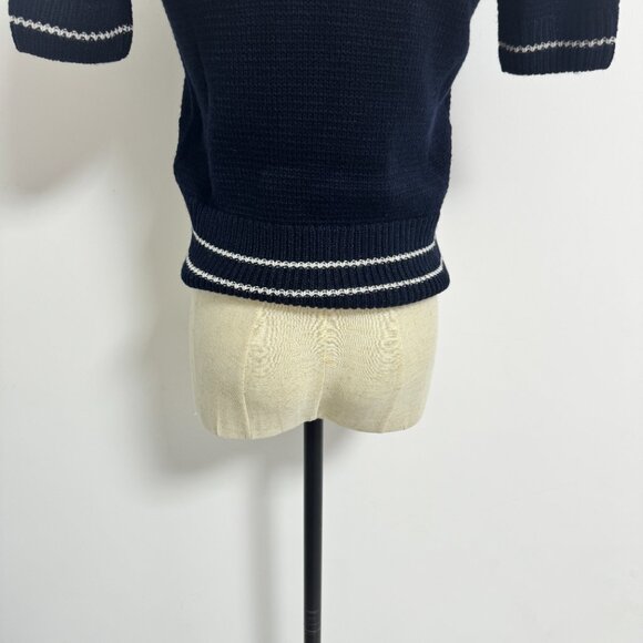 Christian Dior Short-Sleeved Sweater Navy Blue - Picture 11 of 13